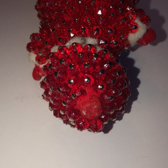 Vintage Push Pin Beaded/Flocked Mrs. Claus Ornament - Picture 4 of 5